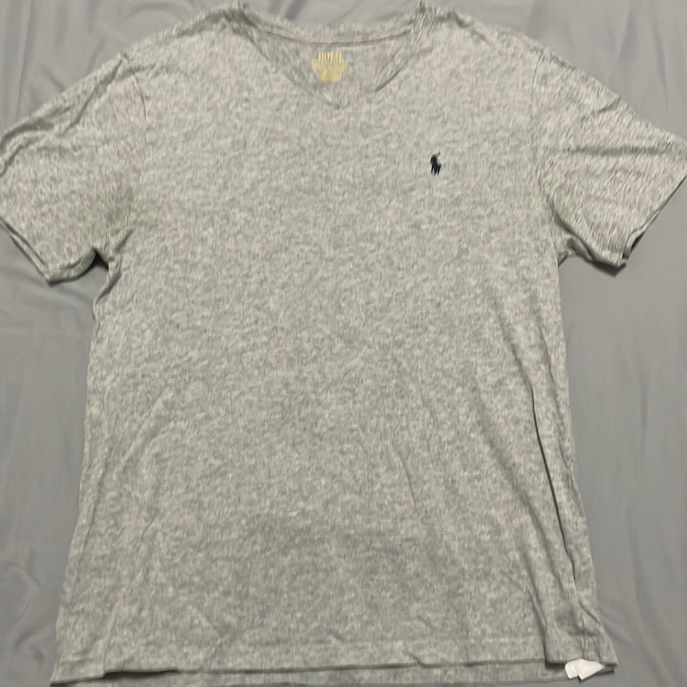 Boys Polo Ralph Lauren Grey V-Neck T-shirt